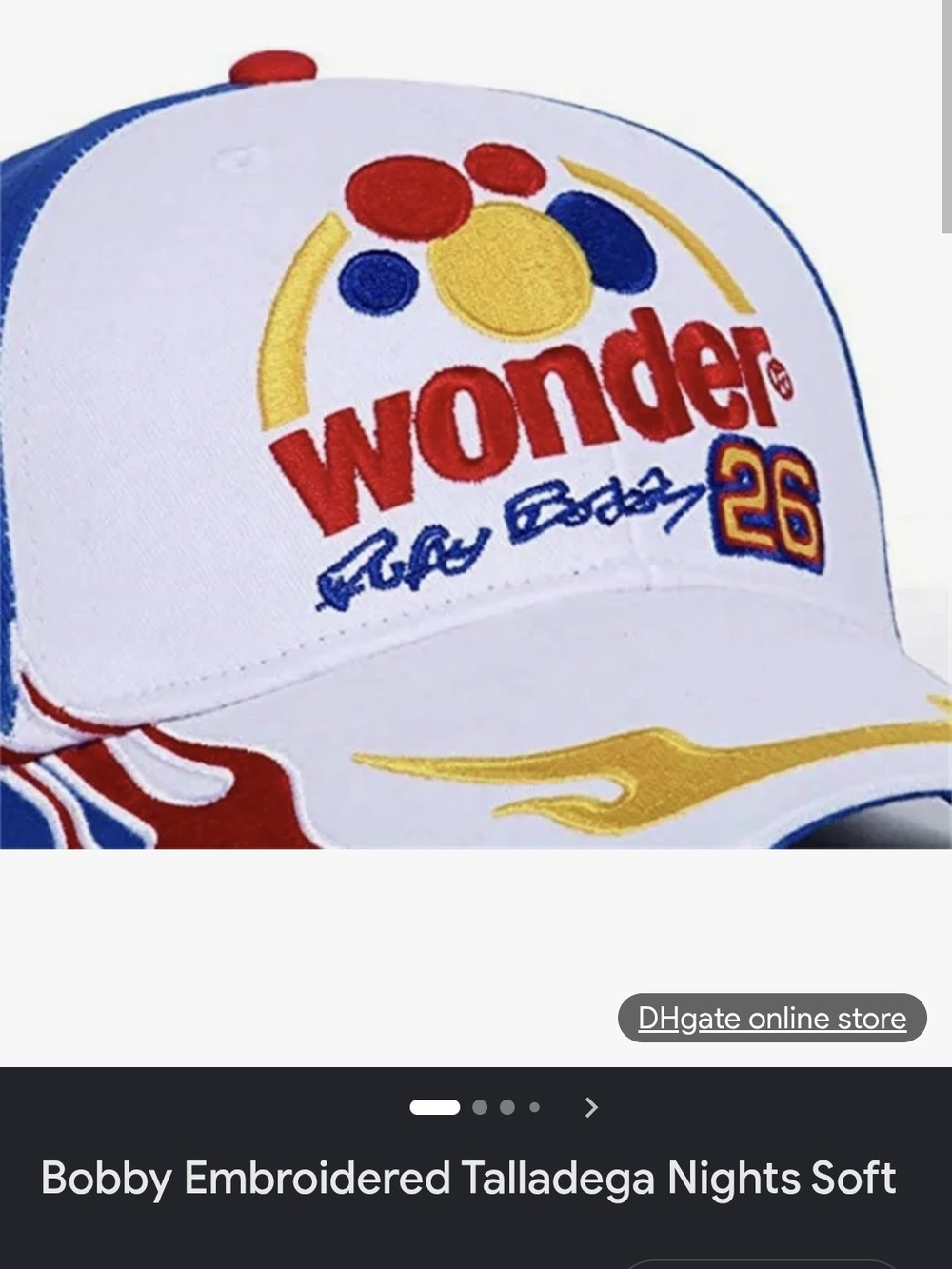 26 Blue & White Racing Baseball Cap - Picture 3 of 3